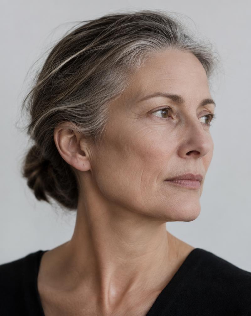 Ritratto di profilo, studio del viso